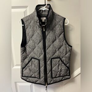 J.Crew Harringbone Print Puffer Vest